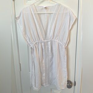 Bright white swimsuit cover